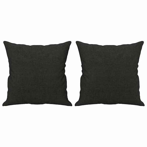 vidaXL Dekorační polštáře 2 ks černé 40 x 40 cm textil