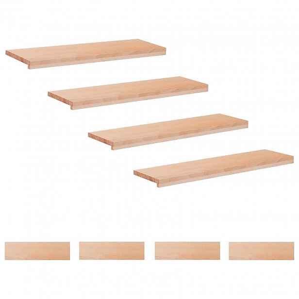 vidaXL Schodišťové nášlapy 8 ks 90 x 25 x 2 cm Přírodní