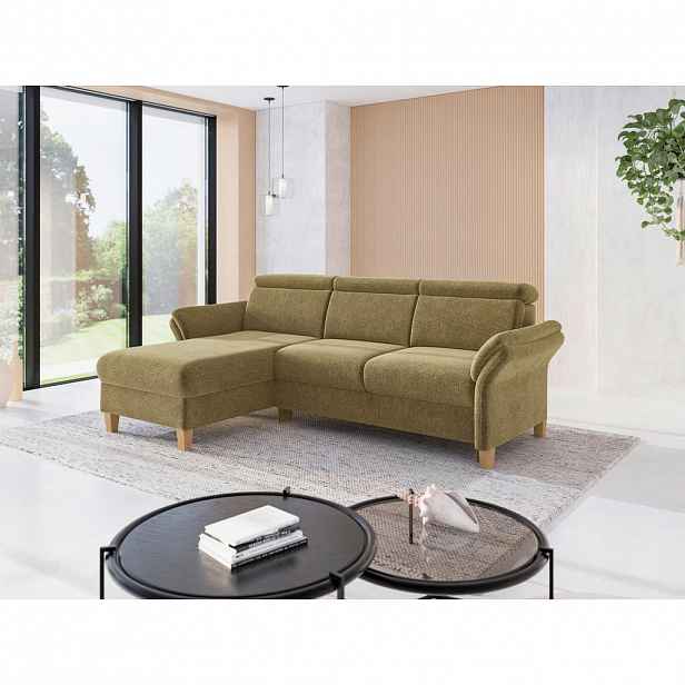 Sit & More ROHOVÁ SEDAČKA, textil, olivově zelená