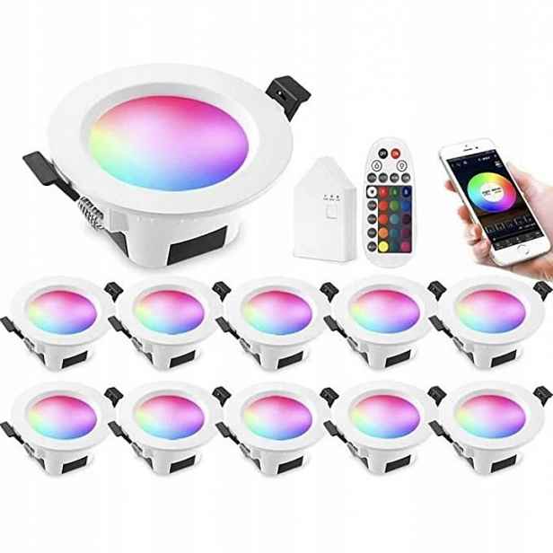 Sada 10 inteligentních Led Rgbcw lamp Geyueya Bluetooth 5W 350 lm