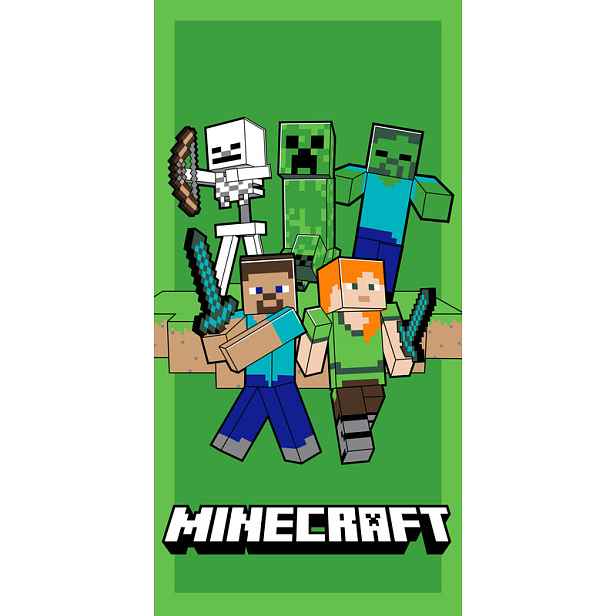 TEMU Minecraft plážová osuška , 70X140 cm (Rychleschnoucí)