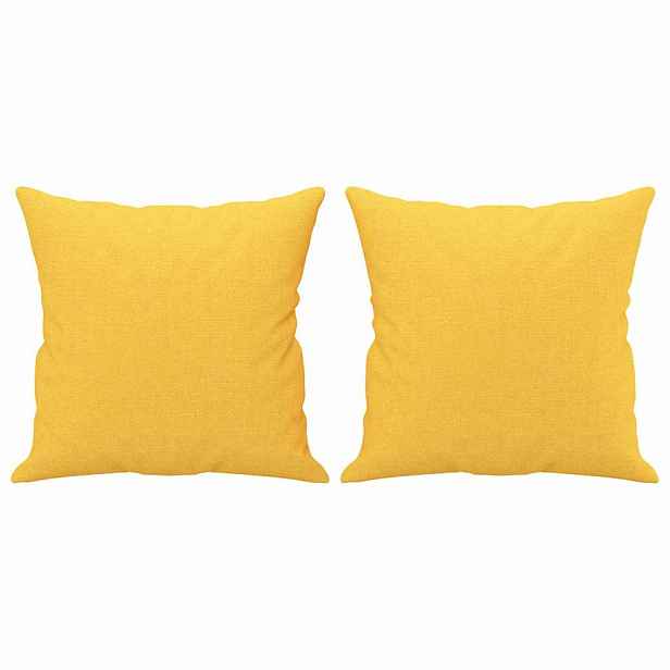 vidaXL Dekorační polštáře 2 ks světle žluté 40 x 40 cm textil