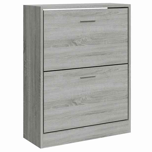 vidaXL Botník šedý sonoma 63 x 24 x 81 cm kompozitní dřevo