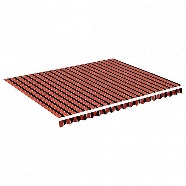 vidaXL Náhradní plachta na markýzu oranžovo-hnědá 450 x 350 cm polyesterová