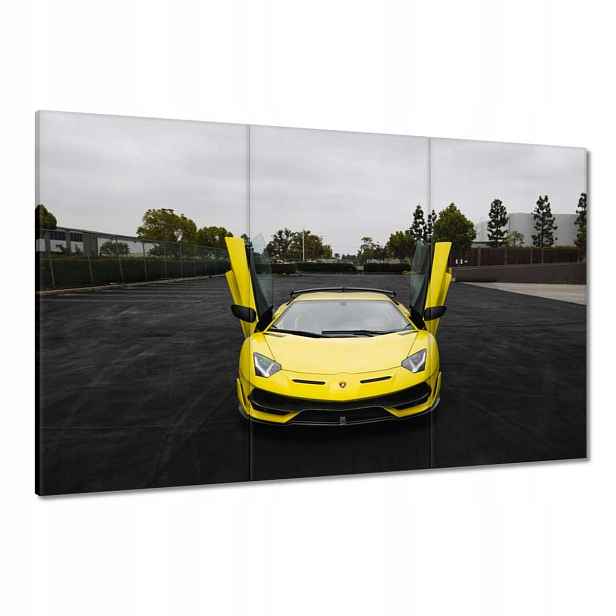 Obrazy 120x80 Žluté sportovní auto L4M0