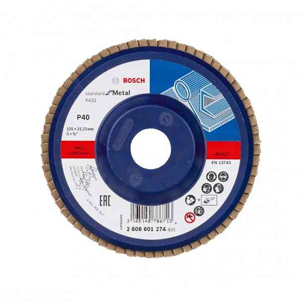 Bosch - Lamelový brusný kotouč, P40, průměr 125 mm 2608601274