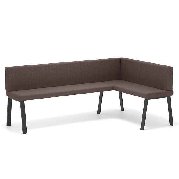 Idohome ROHOVÁ LAVICE MONO Y pravá tkanina hladká, 128/168 cm, hnědá