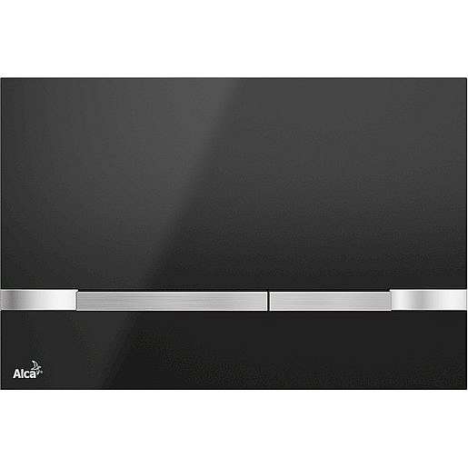 Ovládací tlačítko Alcaplast nerez černá lesk STRIPE-BLACK