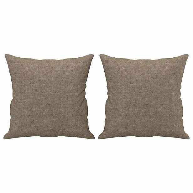 vidaXL Dekorační polštáře 2 ks taupe 40 x 40 cm textil