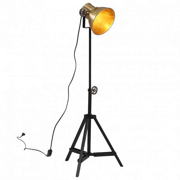 vidaXL Stojací lampa 25 W staromosaz 35 x 35 x 65/95 cm E27