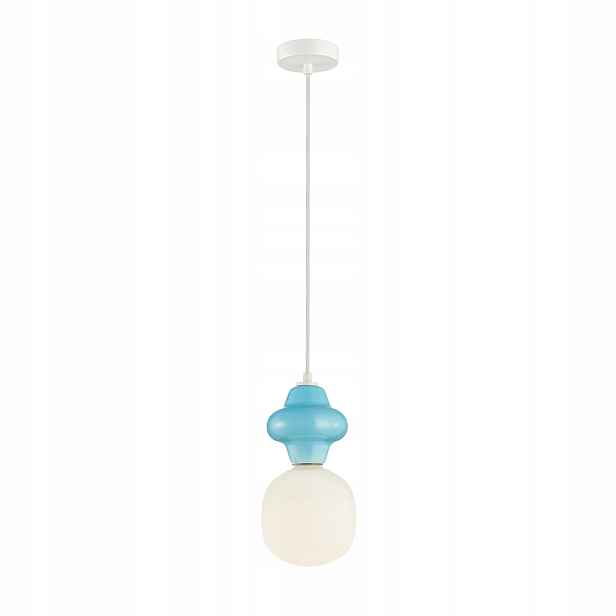 Závěsná lampa art deco Latera modrá Ø15 cm E14 40W Italux