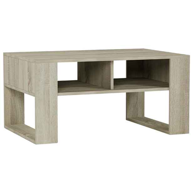 TEMU Vysoký obdélníkový konferenční stolek s policí 58X90X55 cm, moderní design do obývacího pokoje a jídelny, funkční nábytek z odolné laminované