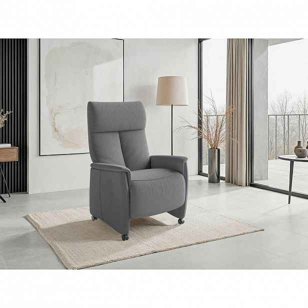 Sit & More RELAXAČNÍ KŘESLO, textil, šedá