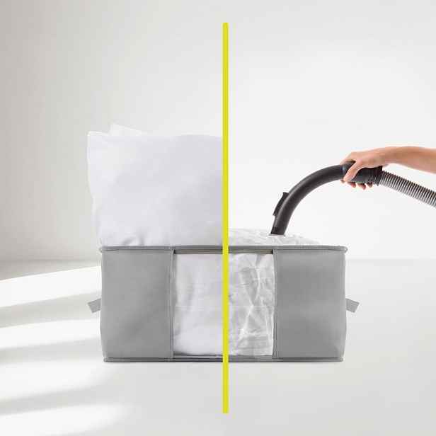 Vakuový plastový úložný box na oblečení 40x40x25 cm – Homéa