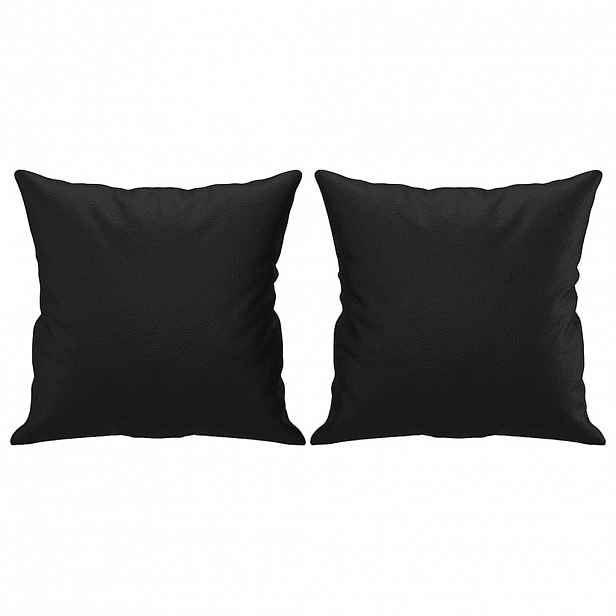 vidaXL Dekorační polštáře 2 ks černé 40 x 40 cm umělá kůže
