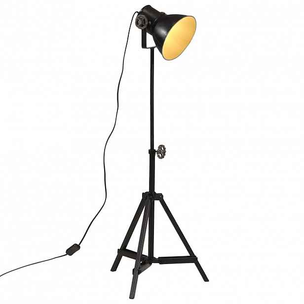 vidaXL Stojací lampa 25 W černá 35 x 35 x 65/95 cm E27