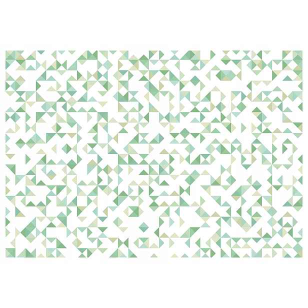 Fototapeta Zelené trojúhelníky geometrie les abstrakce 368x280 lepidlo