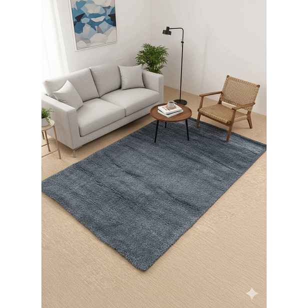 Koberec modrý 160 x 230 cm – měkký, elegantní