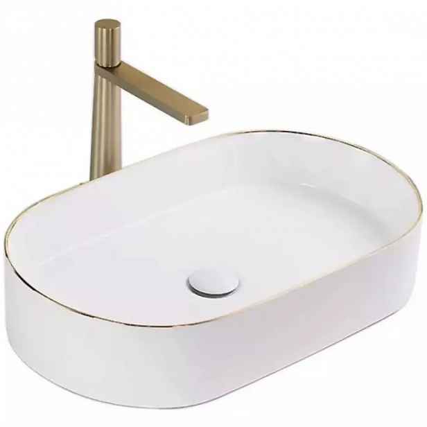 Umyvadlo na desku Nadia 60 Gold Edge