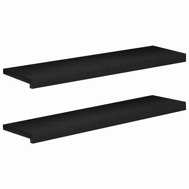 vidaXL Schodišťové nášlapy 2 ks 90 x 25 x 2 cm Černá