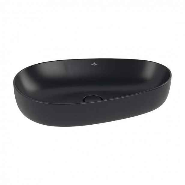 Villeroy & Boch Antao - Umyvadlo na desku, 40x65 cm, CeramicPlus, Pure Black 4A7465R7