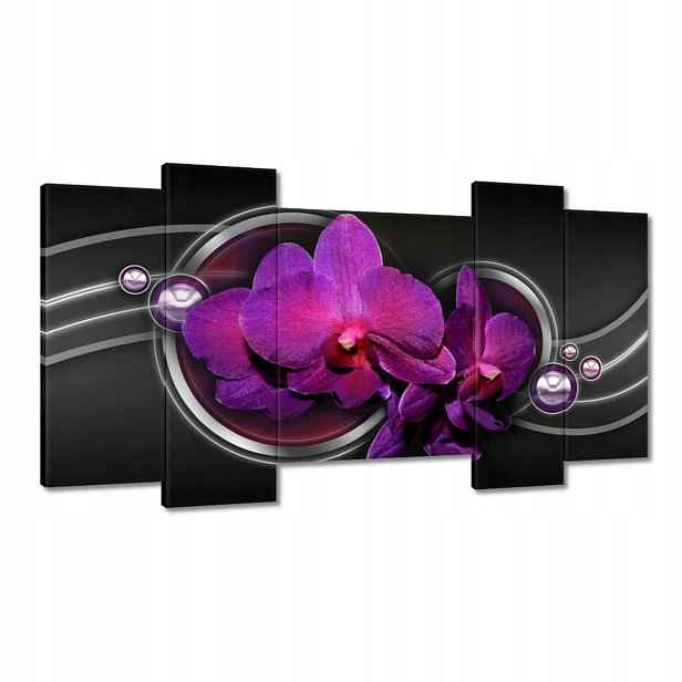 Obrazy 120x65 Fialová orchidej