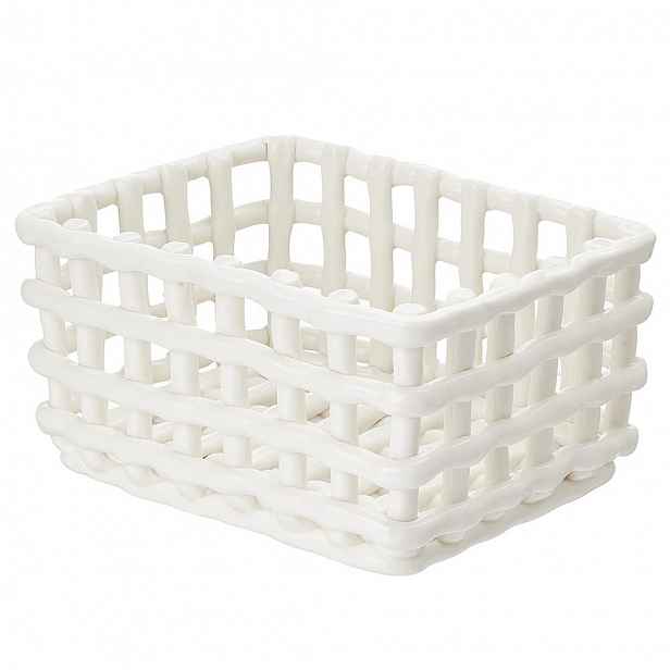 Butlers CRAFT Keramický košík 20 x 16 cm - krémová