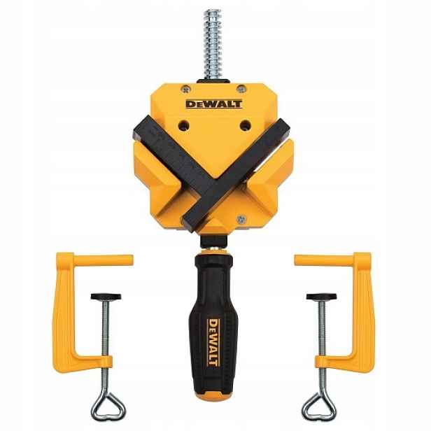 Úhlová svěrka 90° s přítlačnými prvky, rohový svěrák 55 mm, DeWalt [DWHT83853-0]