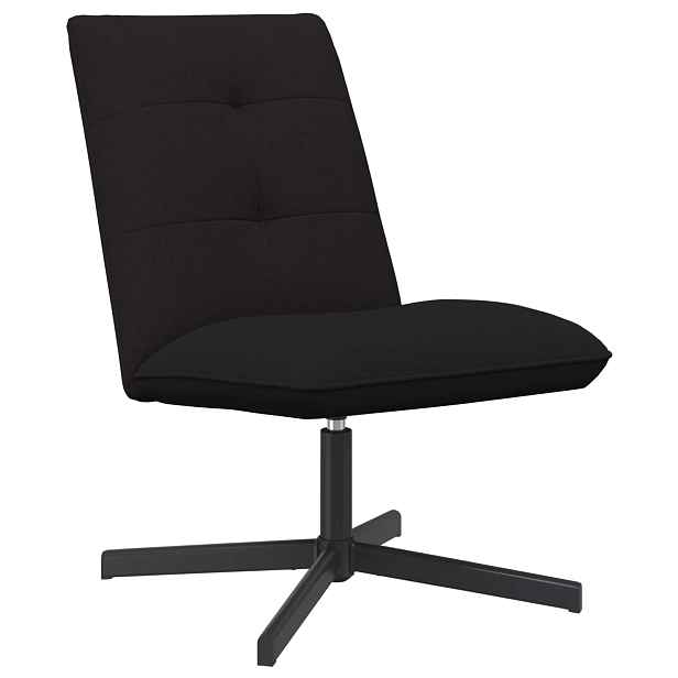 vidaXL Otočná židle Černá Textil