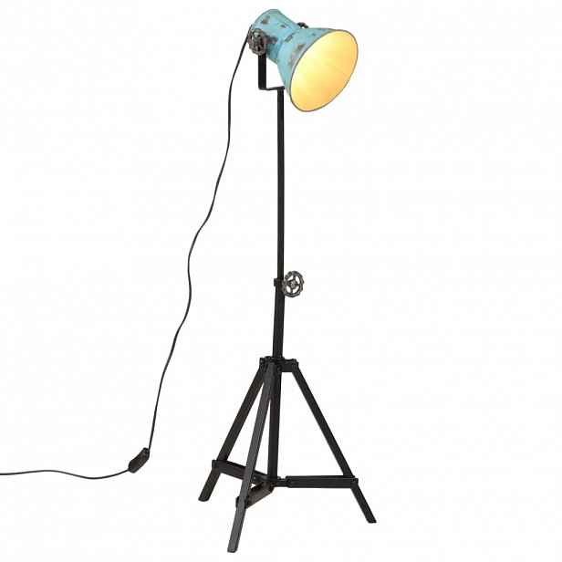 vidaXL Stojací lampa 25 W modrá patina 35 x 35 x 65/95 cm E27