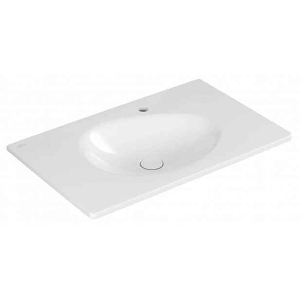 Villeroy & Boch Antao - Umyvadlo nábytkové 80x50 cm, bez přepadu, otvor pro baterii, CeramicPlus, alpská bílá 4A7581R1