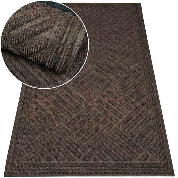 Vnější Gumová Rohožka Pod Dveře Velká Hnědá Podložka Na Boty 80x120