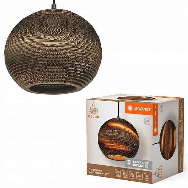 Závěsné Stropní Svítidlo Dekorativní E27 Převis Hnědá Karton Decor Ledvance