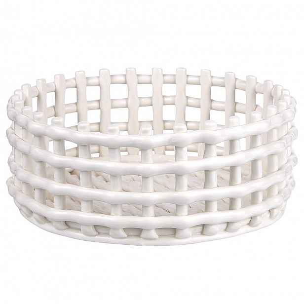 Butlers CRAFT Keramický košík 21 cm - bílá