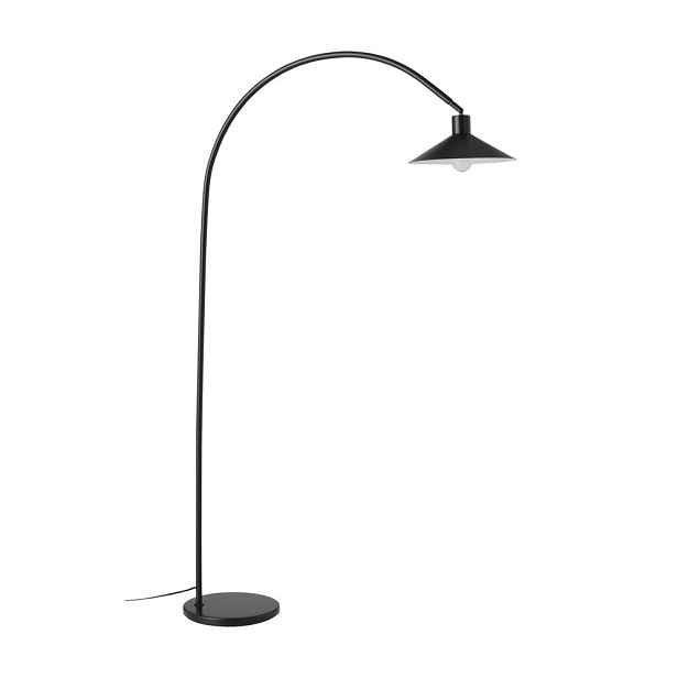 Černá kovová stojací lampa s ohybatelnou konstrukcí (výška 169 cm) Louisiana – Ellos Home