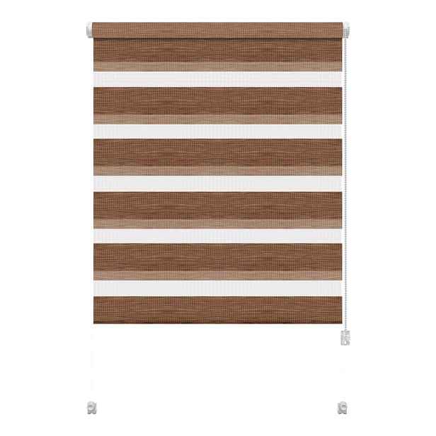 Hnědá roleta den a noc 97x150 cm Zebra Natur – Gardinia