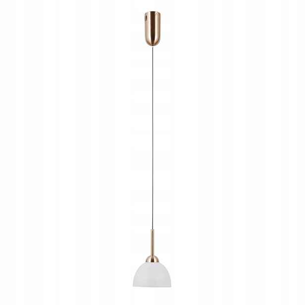 Italux Montiela Závěsná lampa zlatá Led 5W 3000K skleněná kopule