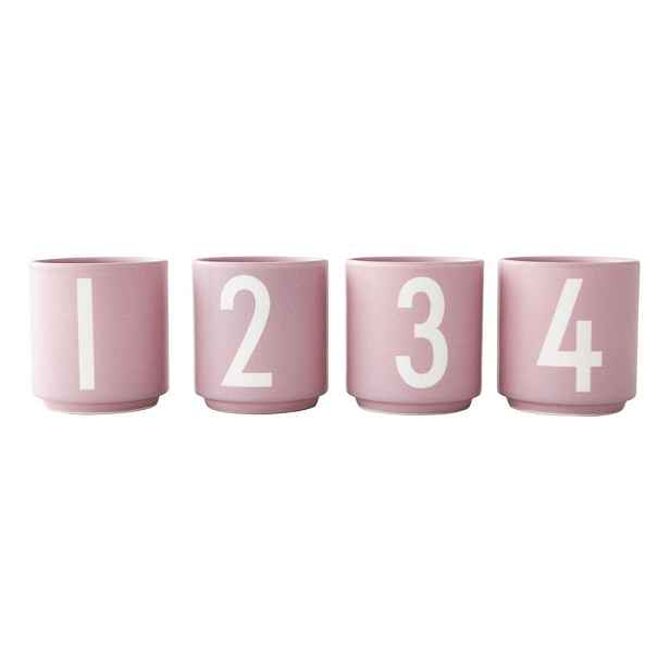 Porcelánové svícny v sadě 4 ks Mini - Design Letters