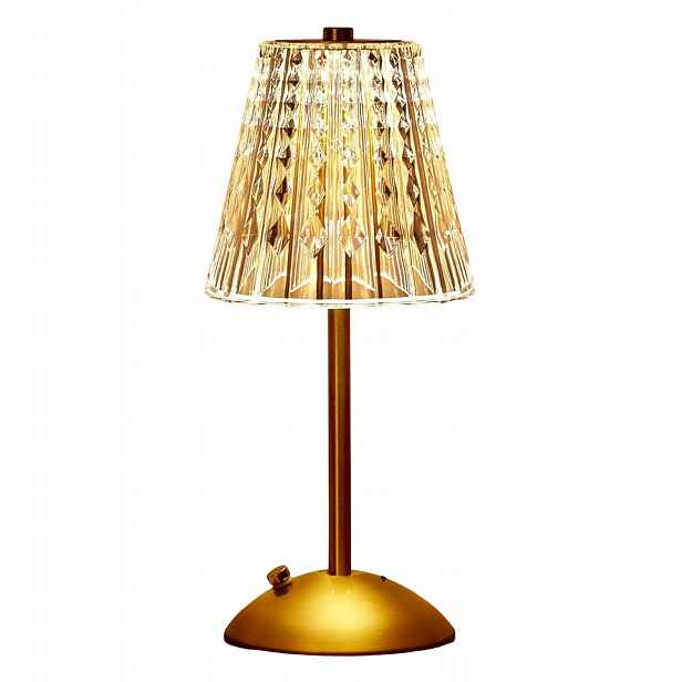 Stolní lampa Noční Led bezdrátová 3 stmívatelná 3200 mAh zlatá