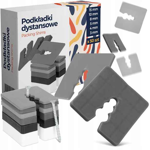 250x Distanční podložky 4-15 mm Dystanse Vyrovnávací klíny šroubů Oki 8W