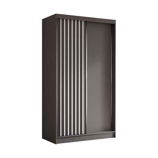 MASSENO ŠATNÍ SKŘÍŇ S POSUVNÝMI DVEŘMI LAMELLO, 120/216/61 cm 2dveřová, šedá