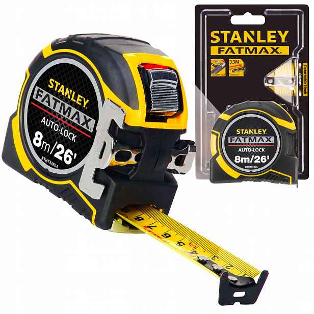 Svinovací Metr Stanley XTHT0-33504 8 m s magnetem Autolock Metrová Odměrka