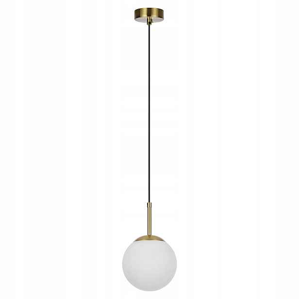 Závěsná lampa Dorado skleněná koule zlatá bílá 1xE14 10W Light Prestige