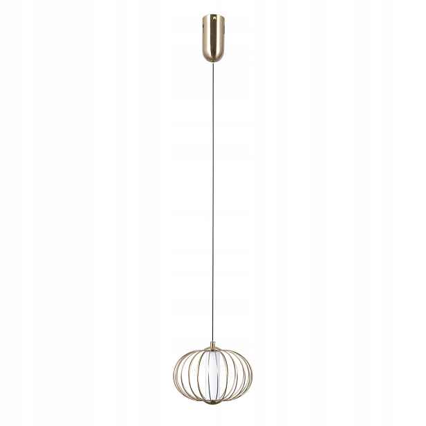 Italux Závěsná lampa Zlatá Led 5W 432lm Moderní Rabel Drátěná