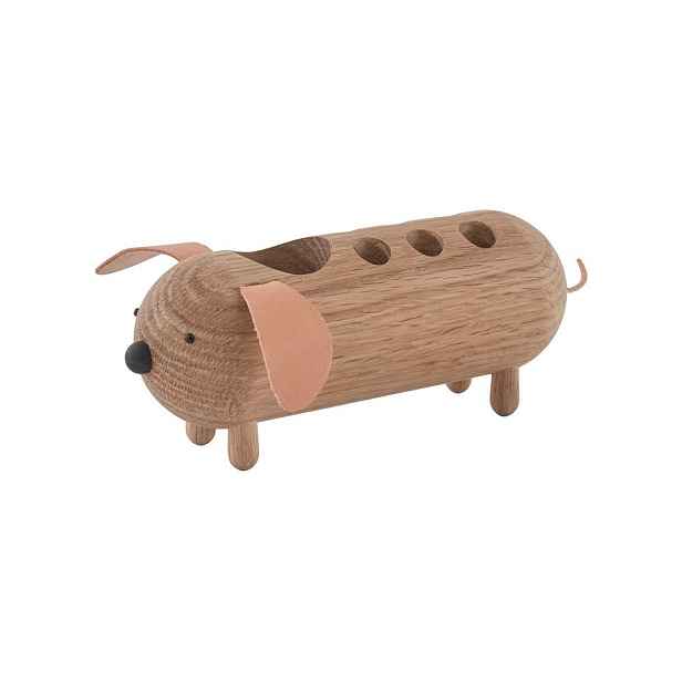 Dřevěný organizér na psací potřeby v přírodní barvě Eddie Dog – OYOY Mini