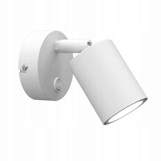 Moderní bílé nastavitelné nástěnné svítidlo s vypínačem GU10 8W Arden Luminex