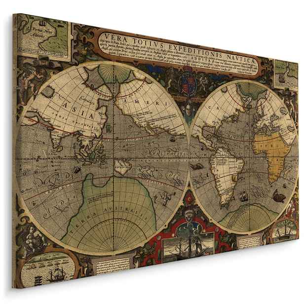 MyBestHome BOX Plátno Mapa Starověkého Světa Varianta: 100x70