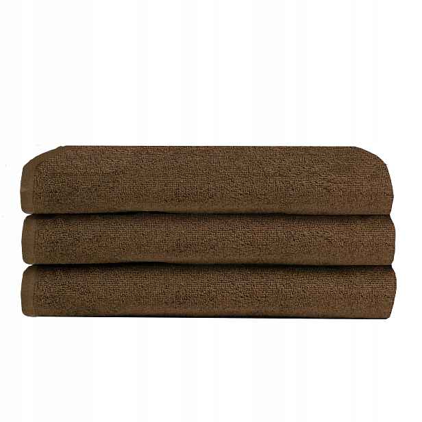 Ručník VitalHome Hotel Spa Masážní 100x220 cm Hladký 420 g/m2 Bavlna Hnědá