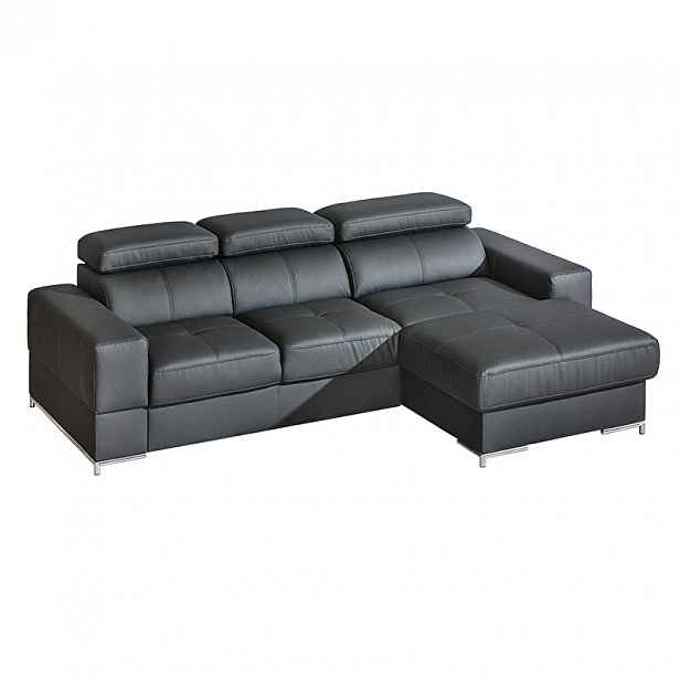 Sedací souprava Bazalt 1 Provedení: Pravá varianta, látka: Cayenne 1114 black