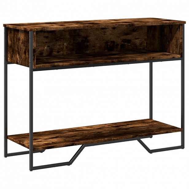 vidaXL Konzolový stolek kouřový dub 100x35x74,5 cm kompozitní dřevo